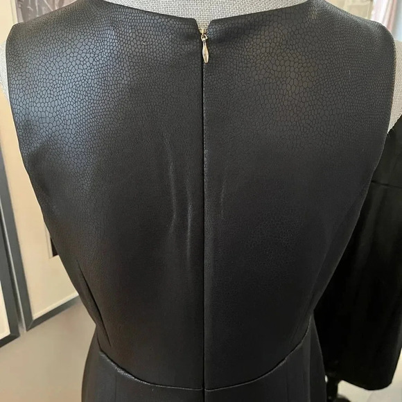 THALIA SODI Faux Leather Sleeveless Lined Dress  Pockets, Size M - Picture 8 of 13
